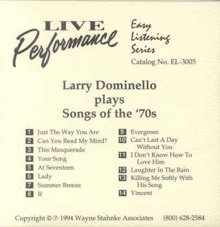 Live Performance Larry Dominello Songs of the 70s Yamaha Floppy